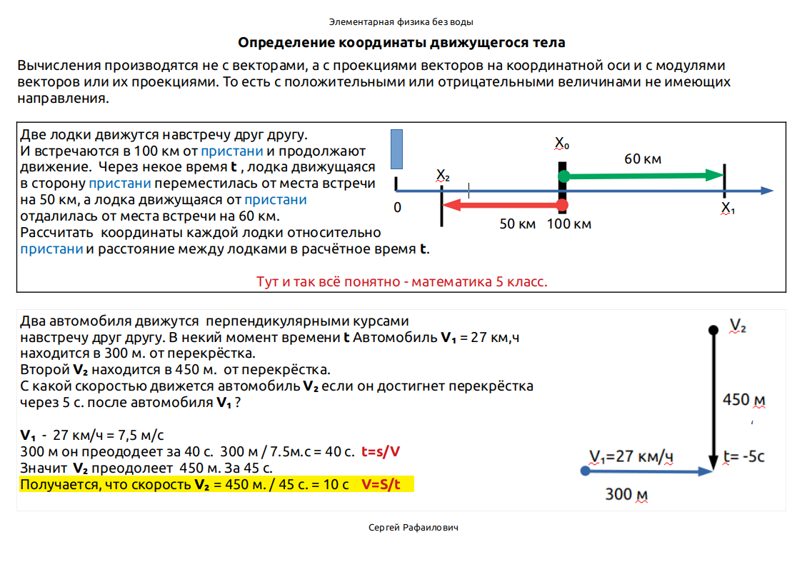 Опорный конспект по физике. Определение координаты движущегося тела. Для  электронной доски. | Уроки FreeCAD - Сергей Рафаилович | Дзен