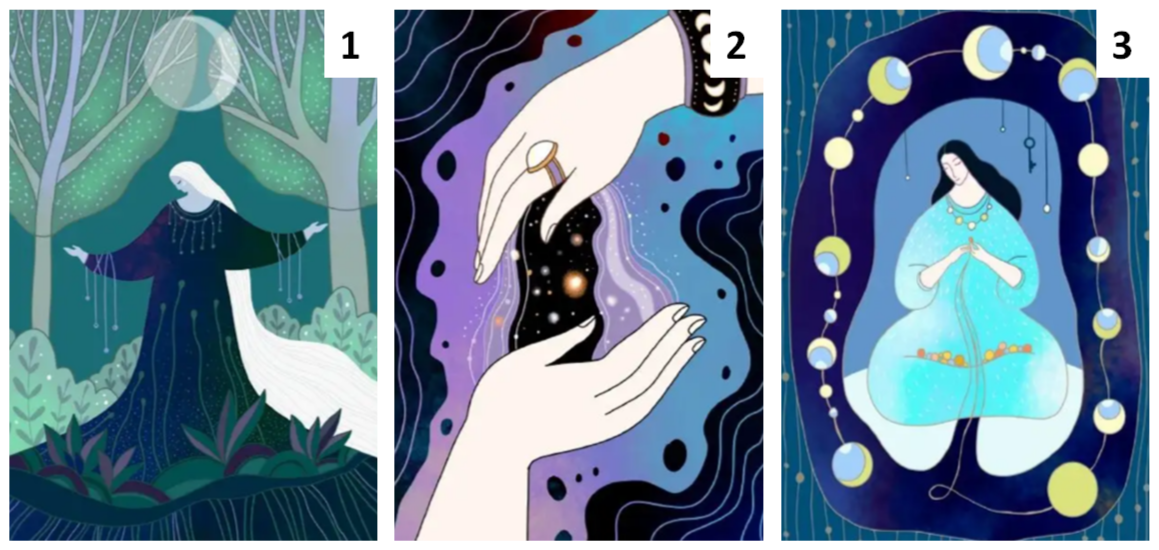 3 карты из колоды «Лунные сказки» (М. Хомякова). Фото мое