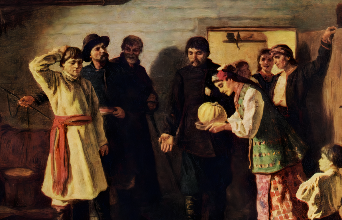 Константин Трутовский «Отказ жениху», фрагмент