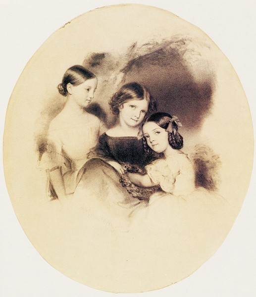 Екатерина Тютчева со старшими сестрами Анной и Дарьей