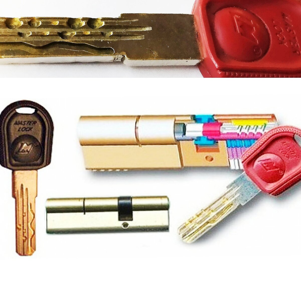 Цилиндр и ключи Мастер Лок 5-1-5.