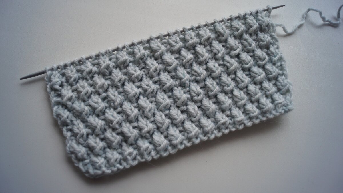 Узор спицами Капельки