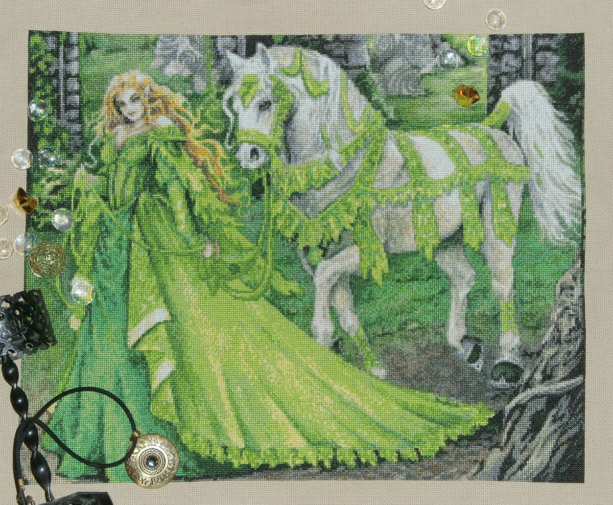 Готовая работа "Леди зеленые рукава"