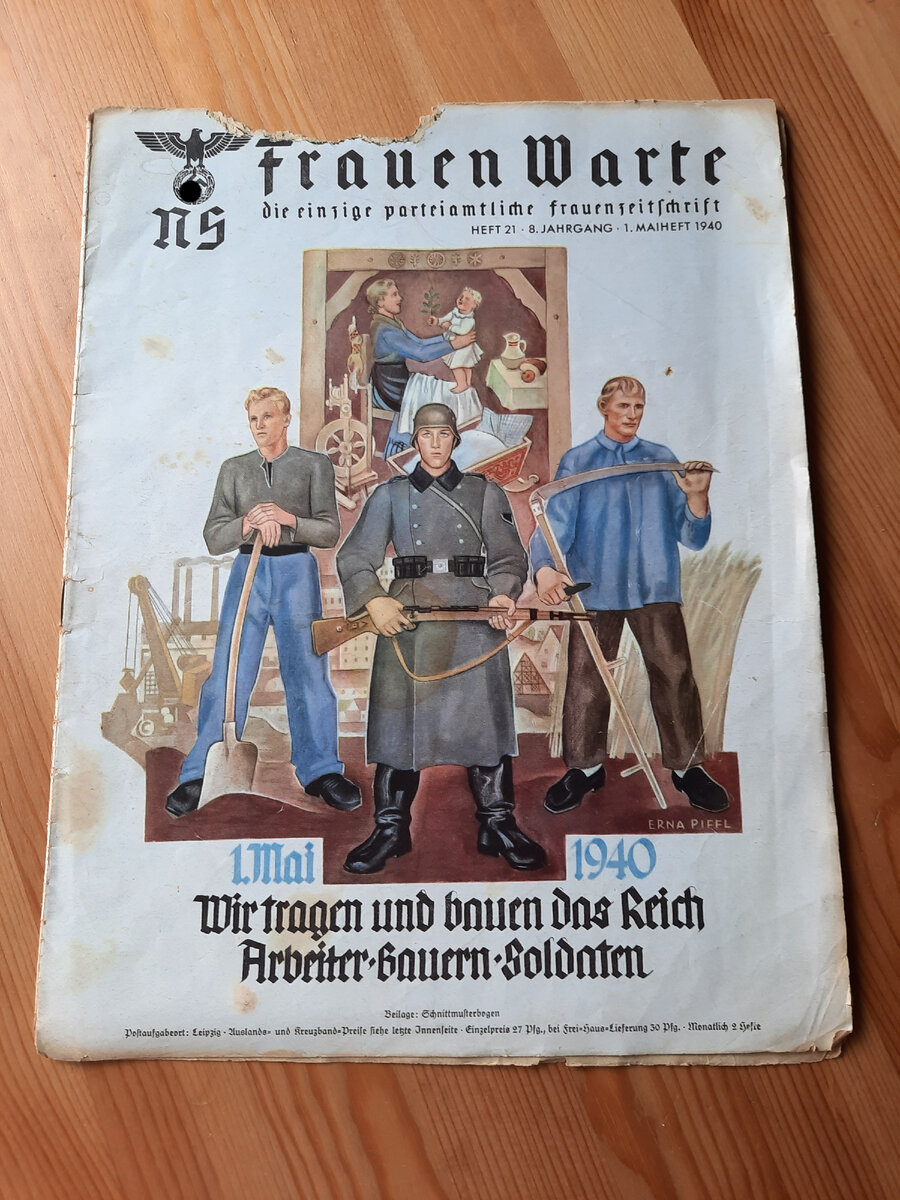 Немецкое издание. Журнал Frauen warte. Журнал «NS-Frauen-warte». Warte немецкий.