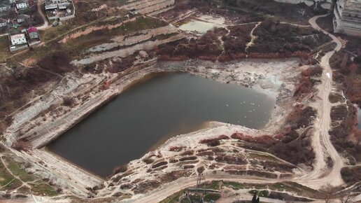 Севастополь Инкерман. Сколько воды осталось в Инкерманском карьере.