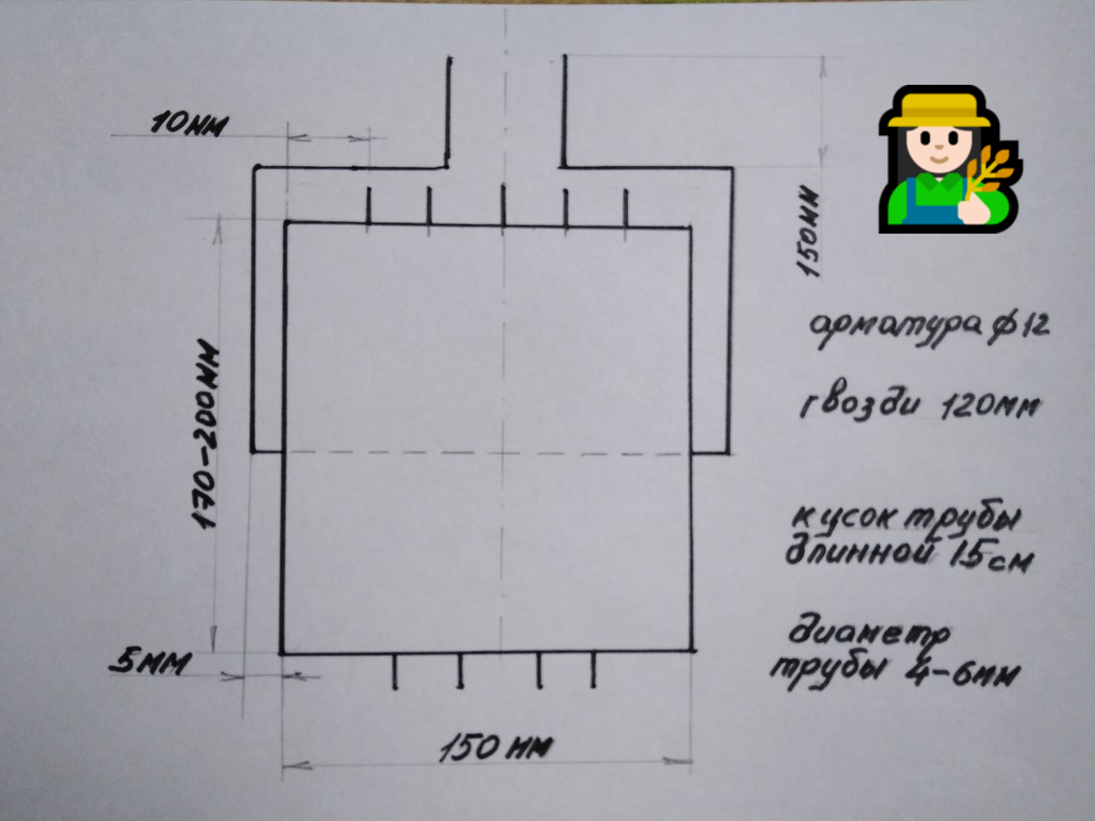 Катковый рыхлитель почвы (самодельный), рисунок