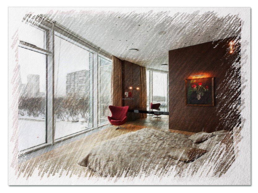 Дорогой ремонт и хорошая, дорогая мебель все было куплено до него.