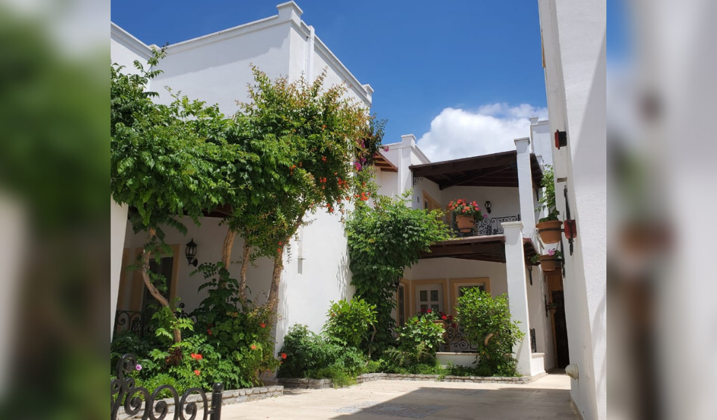 Единственными гостями в этом уютном отеле были мои дети )