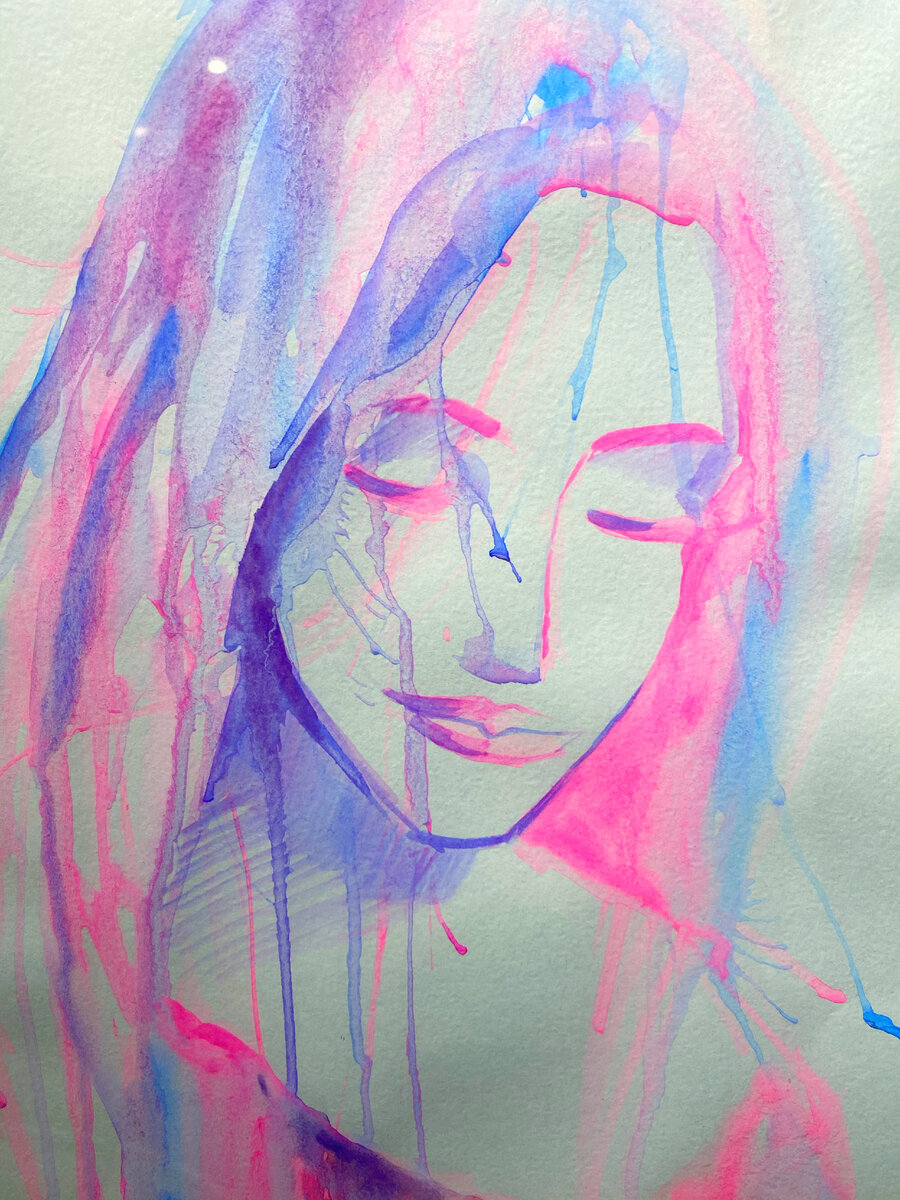 Автопортрет, акварель