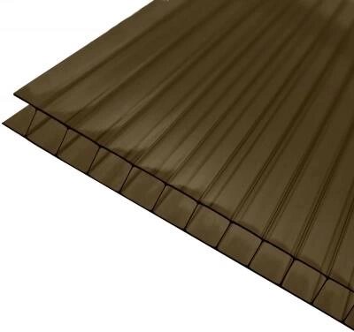 Поликарбонат сотовый 8 мм 2,1х12 м, бронза