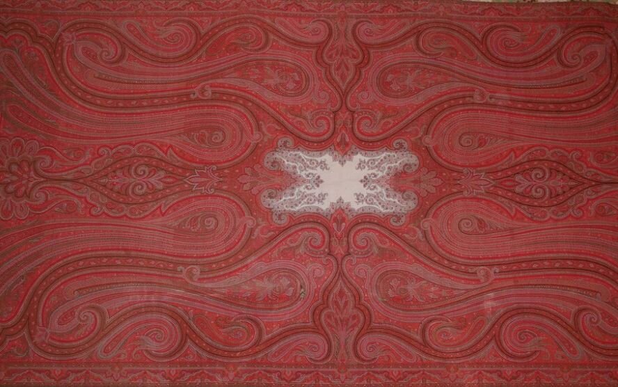 Шаль кашмирская (фрагмент). 1820-е гг. Северная Индия, Кашмир. Козий пух