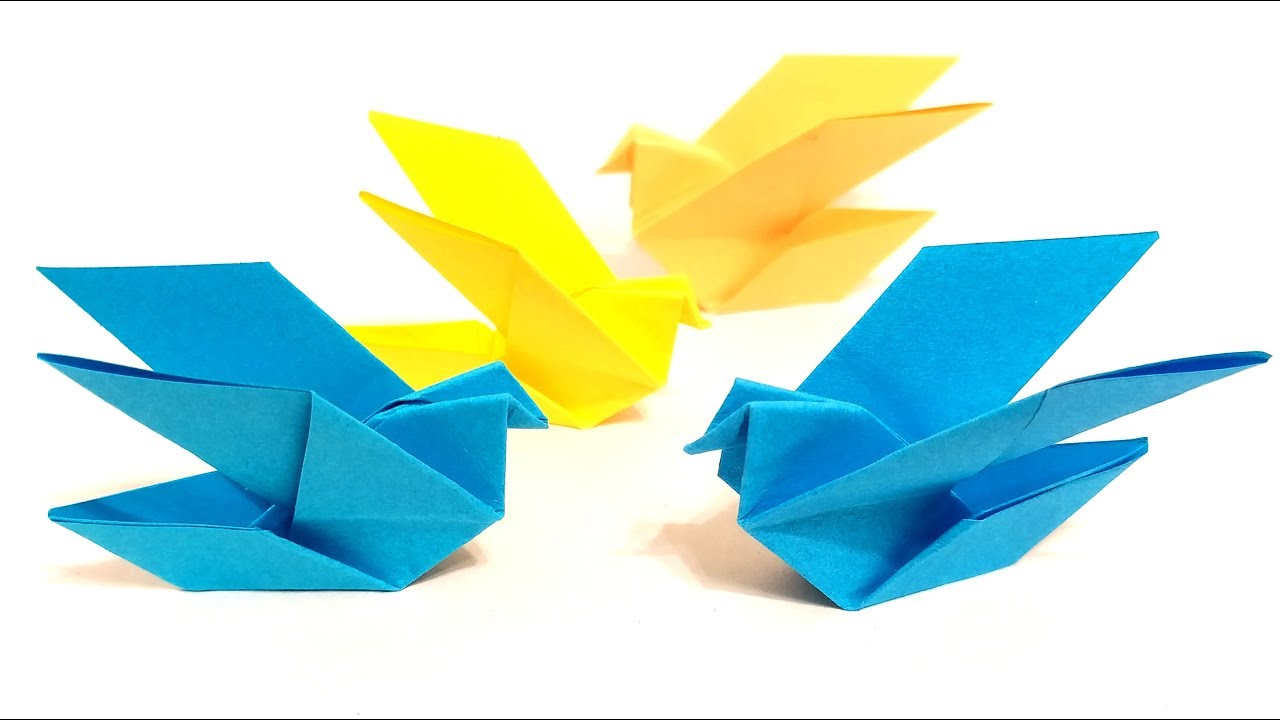 Как сделать голубя оригами: 1 способ