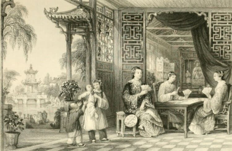 К сожалению, изображений самого древнего вентилятора найти не удалось, но вот рисунок женщин с веерами