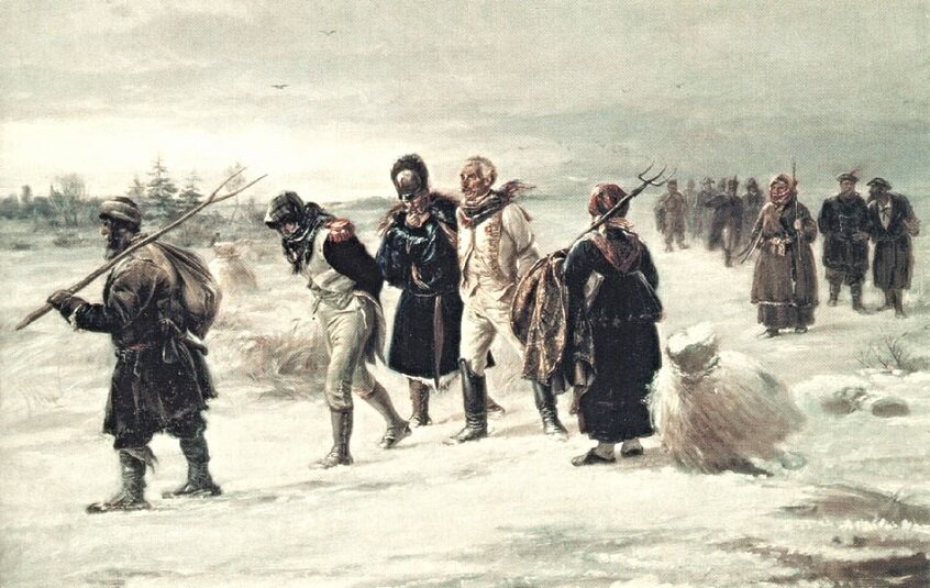 "Пленные французы", картина художника И. Прянишникова