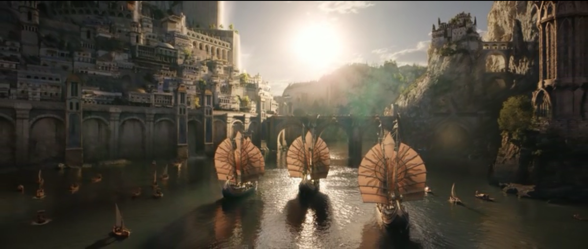 сборная Нуменора таки плывёт поучаствовать в массовых мероприятиях, обещающихся в Средиземье