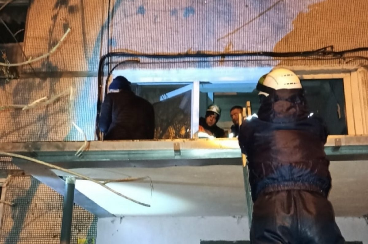    На ул. Суворова в Пензе с козырька подъезда сняли неадекватного мужчину