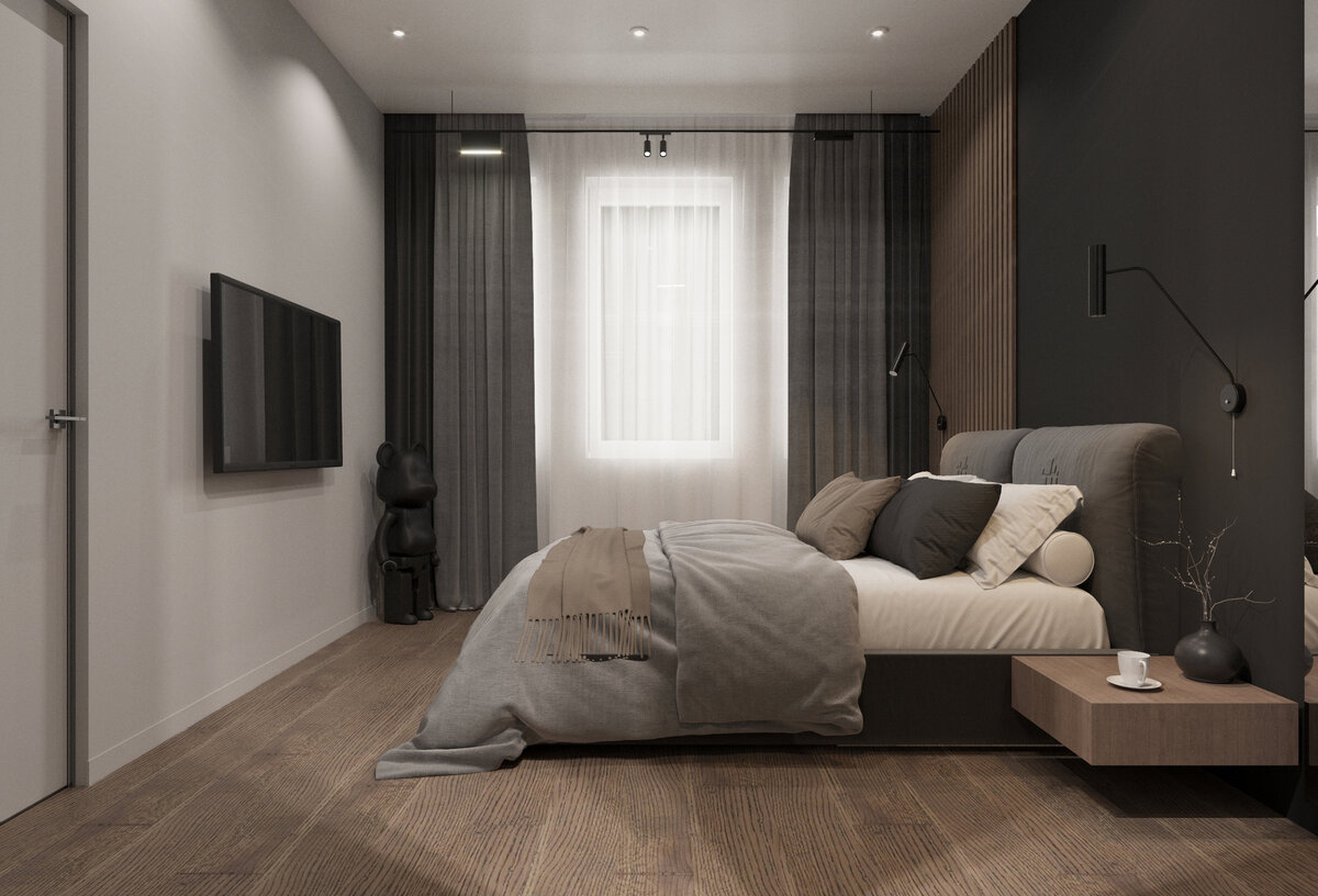 Цвет пола и дверей в интерьере. | Дизайнер: Кристина Ткач