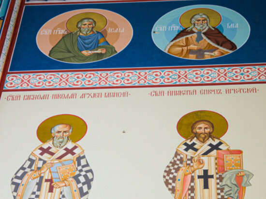     В хабаровском храме завершился первый этап росписи стен ФОТО: Хабаровская епархия