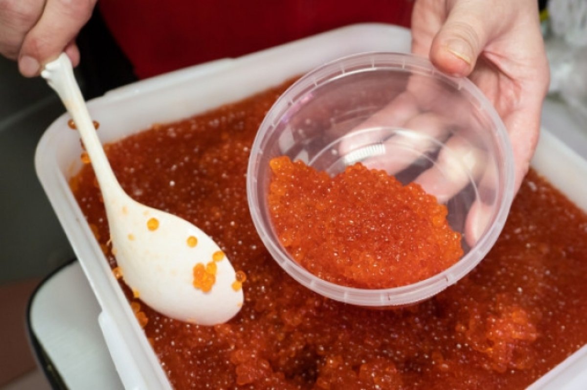    Из Камчатского края начали вывозить свежую лососевую икру