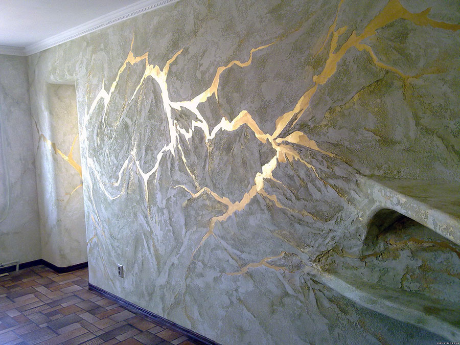 Декоративная штукатурка в интерьере