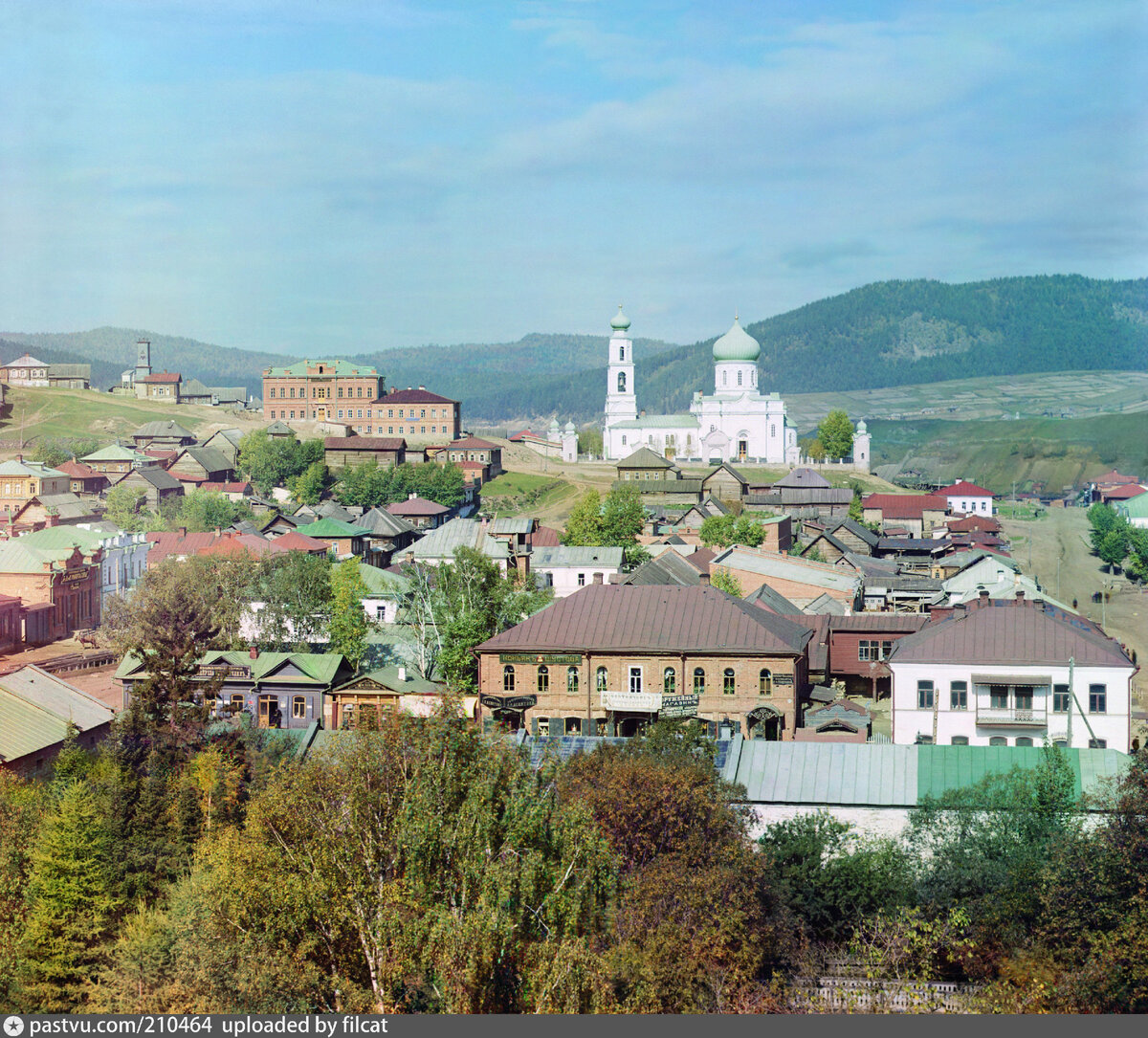 Вид на город Златоуст (северо-западная часть), фото Прокудина-Горского 1910 года