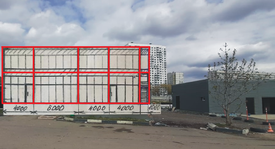 Фото привязки здания с размерами