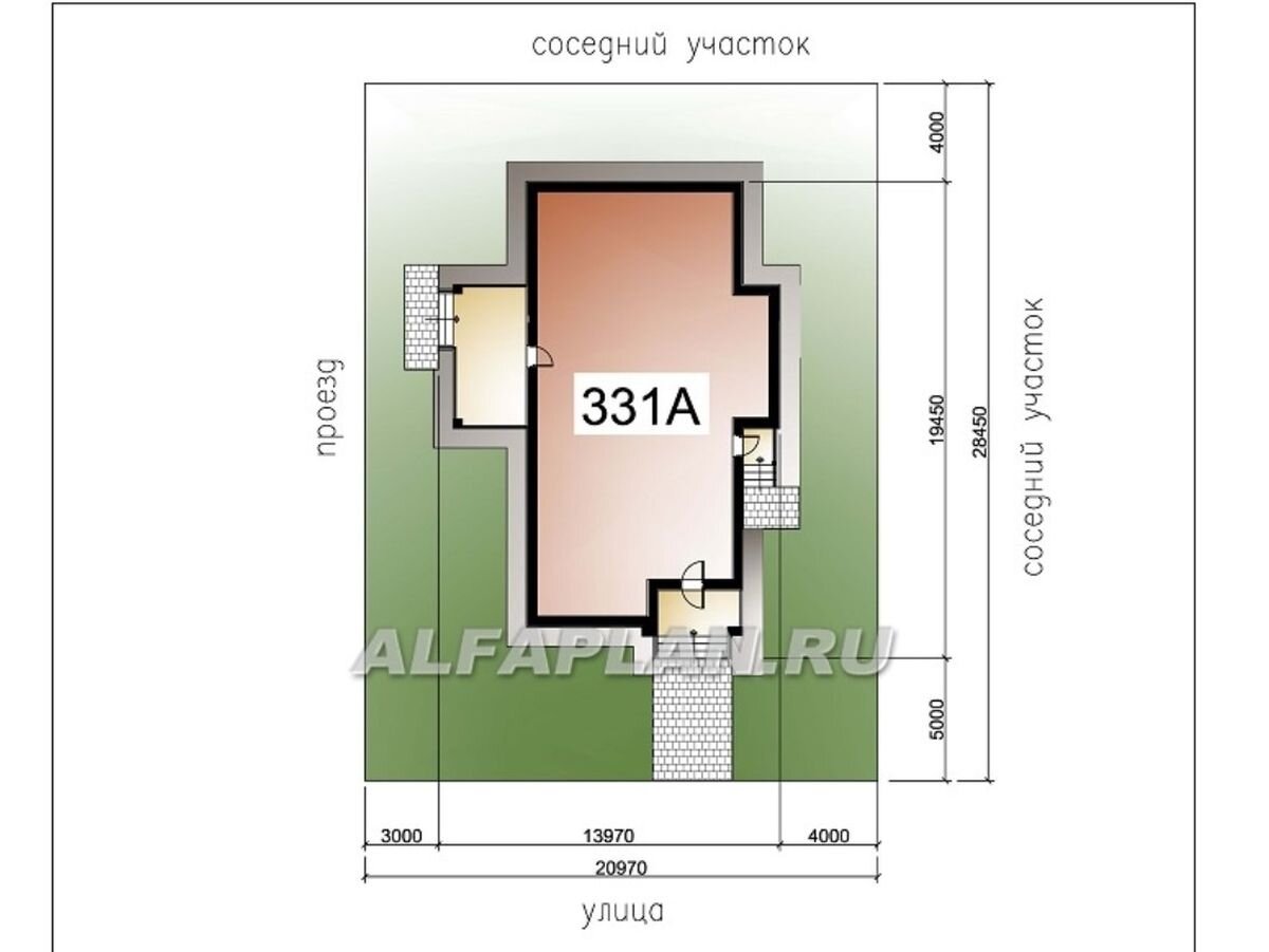 Проект одноэтажного дома 331А «Ариадна», 146 м2, мастер-спальня + 2  спальни, 2 санузла, терраса. | Популярные проекты домов Альфаплан | Дзен