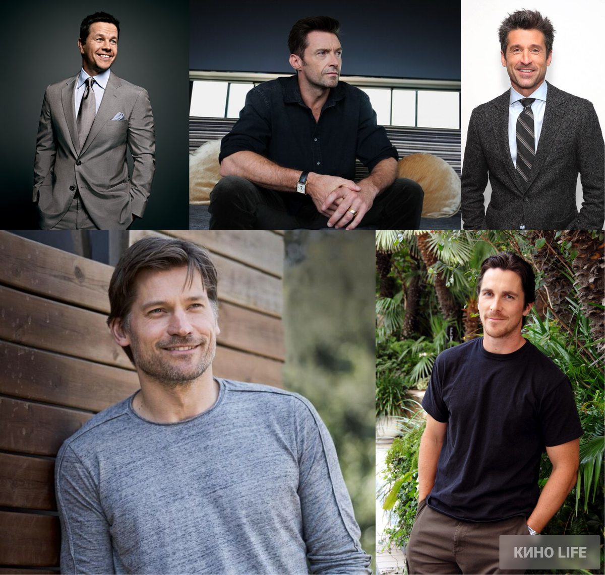 На фото: Марк Уолберг, Хью Джекман, Патрик Демпси, Николай Костер-Вальдау, Кристиан Бейл