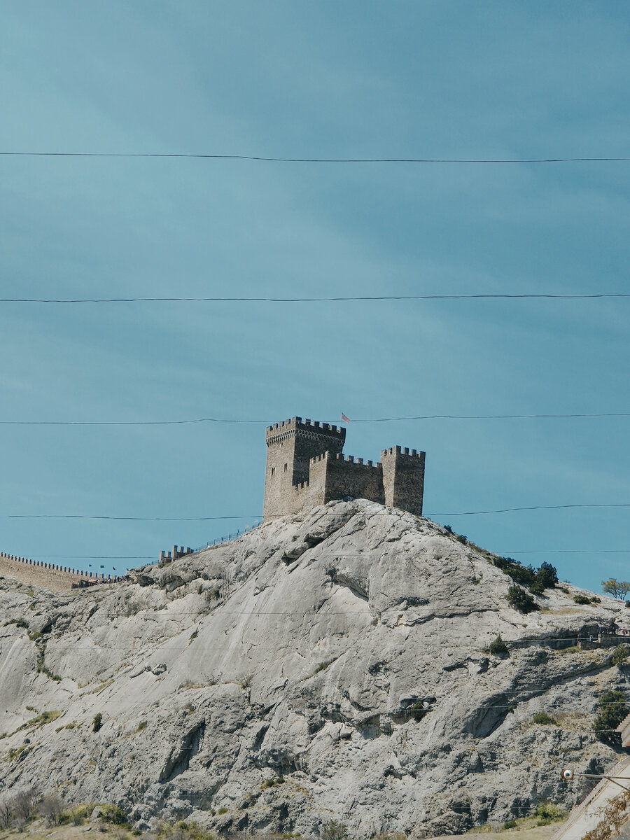 Вид на крепость с набережной Судака