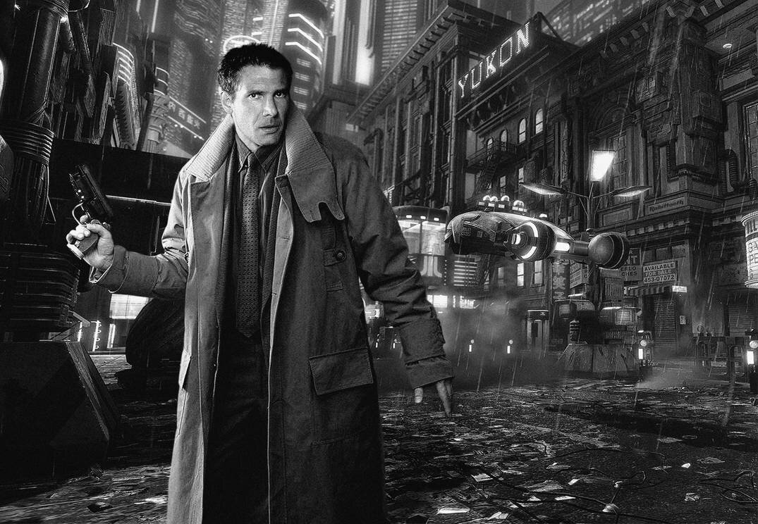 Коллаж для афиши фильма "Бегущий по лезвию " (1982)