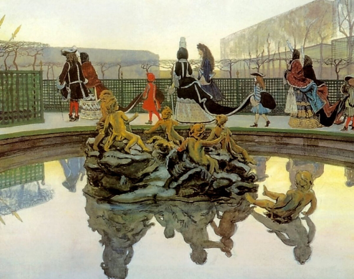 Александр Бенуа "Прогулка короля" 1906 год (Яндекс.Картинки)