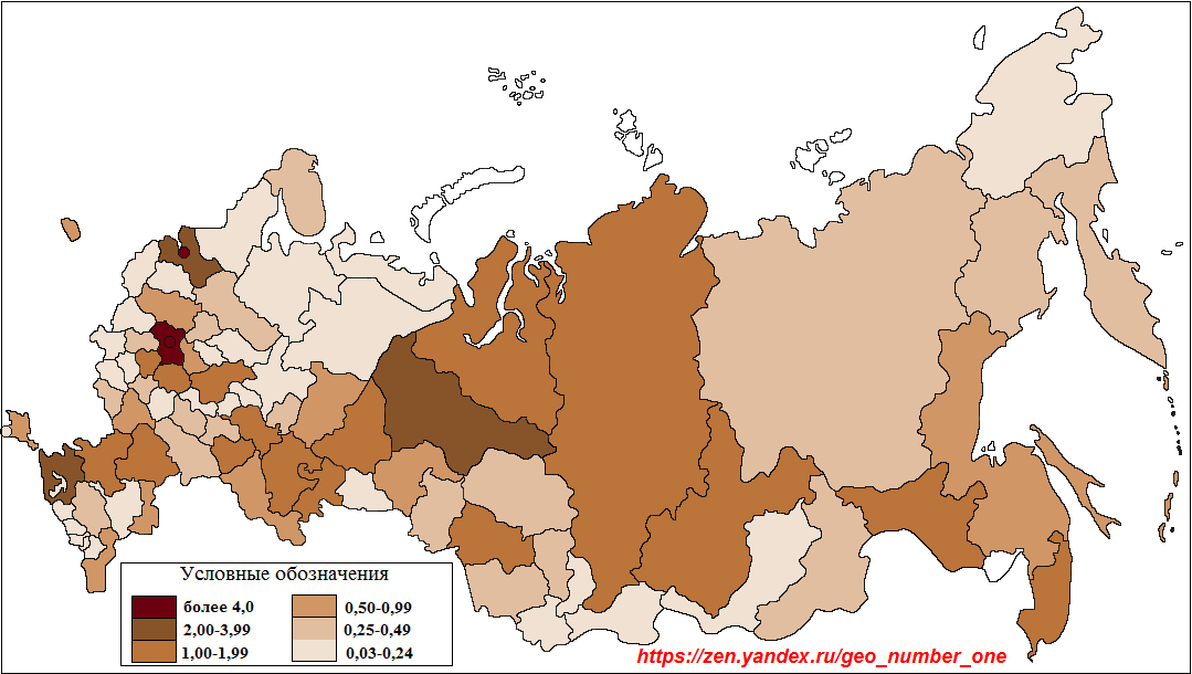 Распределение иностранной рабочей силы по регионам России в 2019 г. (%). 