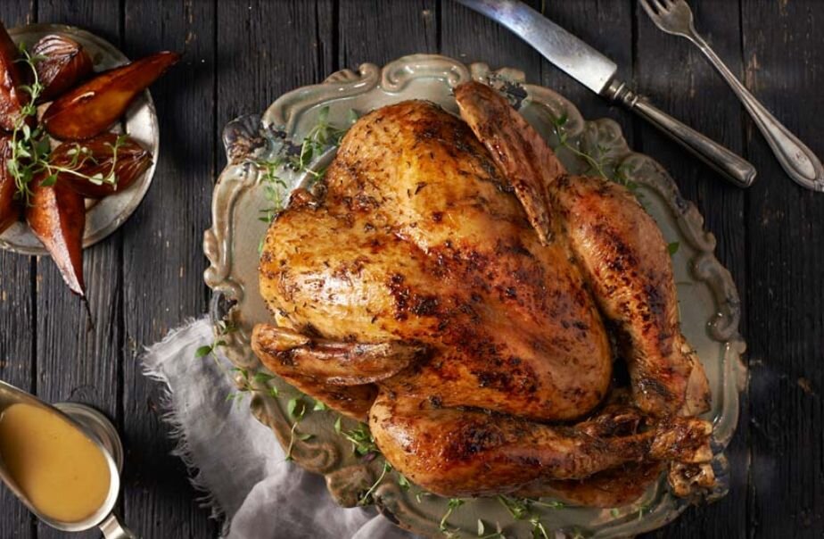 Индейка с начинкой из груши