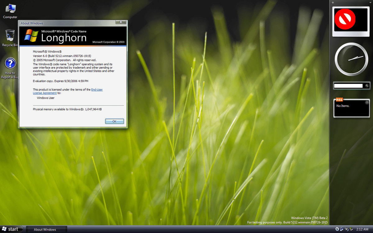 Windows longhorn картинки