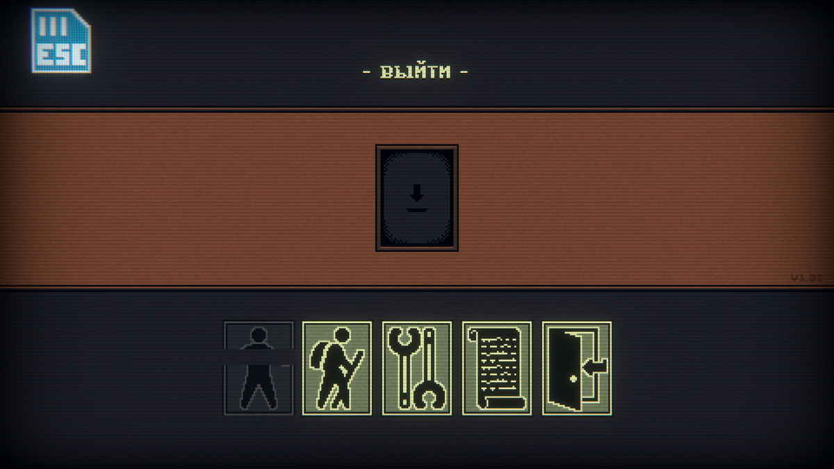 Так выглядит главное меню игры. Недружелюбно как-то.