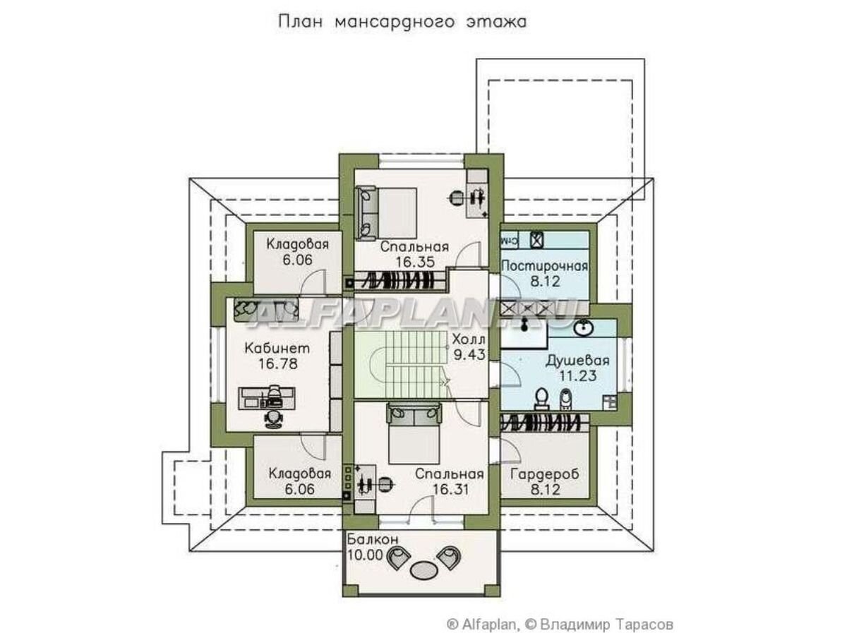  Планировка дома по проекту "Кластер Персея" 330А