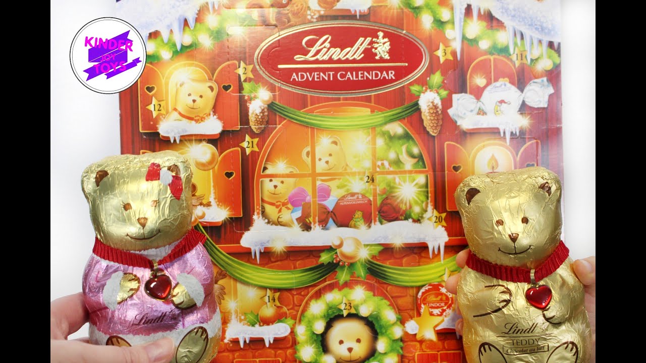 Конфеты Lindt Advent Calendar домик медвежонка