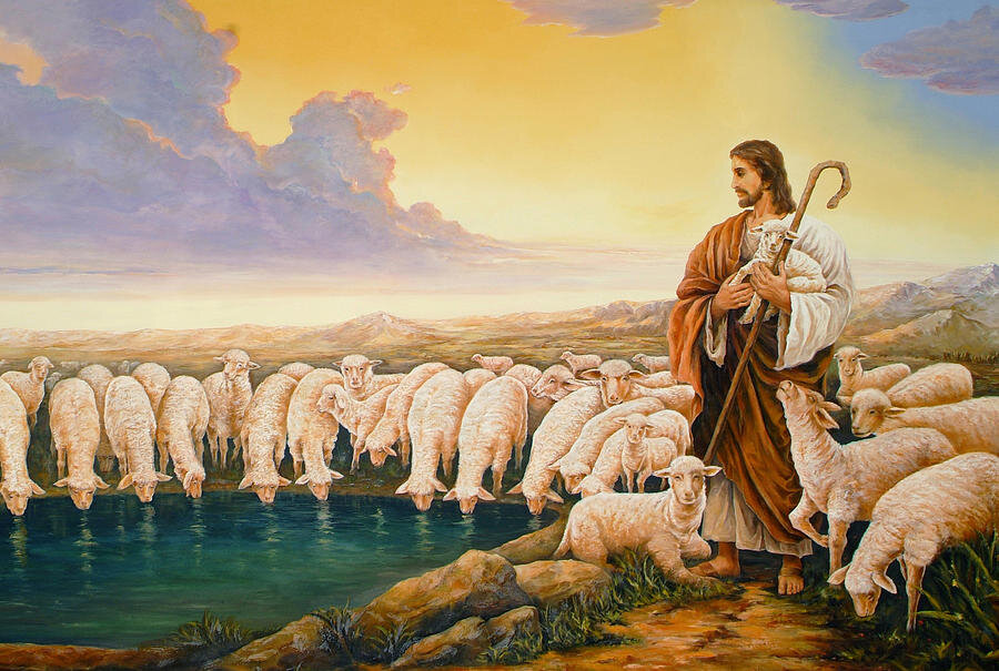 Силен овцам. Пастух Иисус Христос Пастырь. Иисус Христос пастух овец. "Добрый Пастырь" Бейгель.