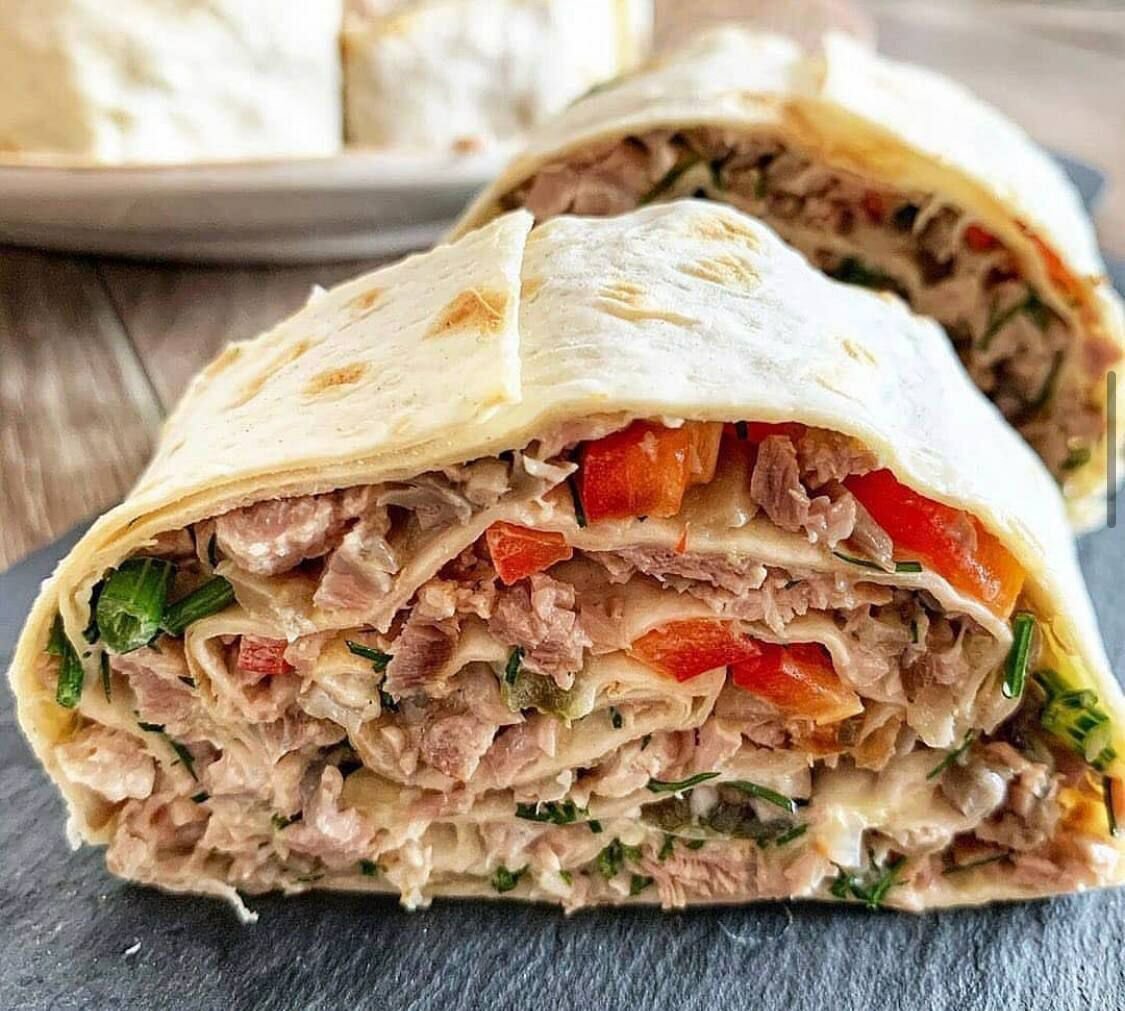 Лаваш с грибами и сыром