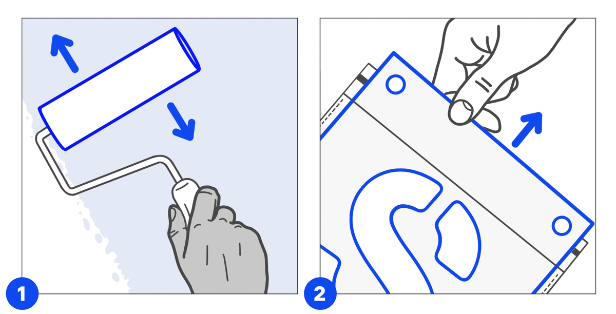 1. Подготовить стену к покраске, загрунтовать грунтом глубокого проникновения и выкрасить её в нужный цвет (Для лучшего примыкания трафарета и идеального конечного результата стена должна быть ровной и гладкой. Возможно нанесение на штукатурку, обои под покраску, флизелиновые обои и другие материалы); 
2.Вскройте упаковку с трафаретом;