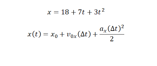 Уравнение равноускоренного движения