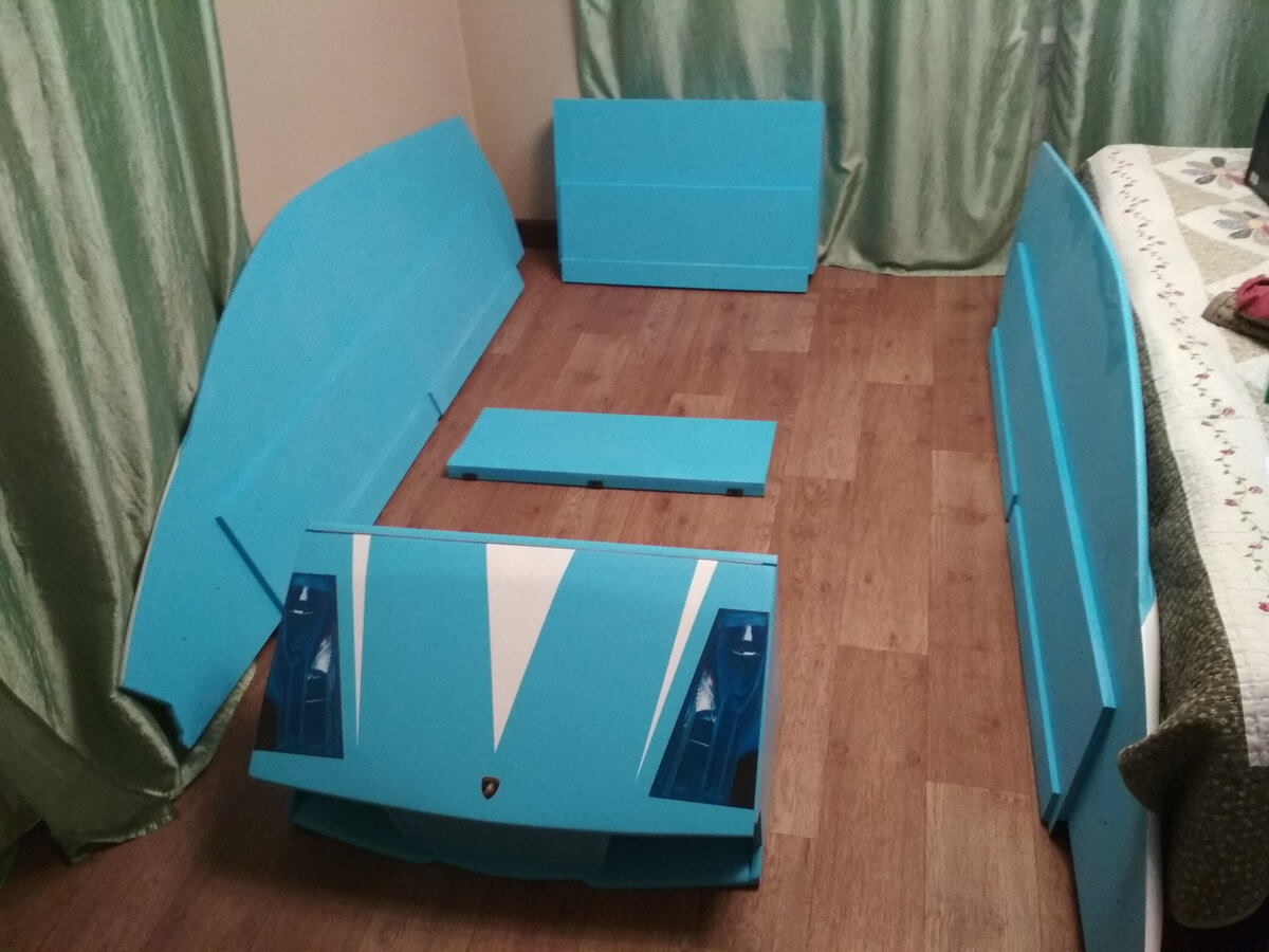 Кровать -автомобиль сборка