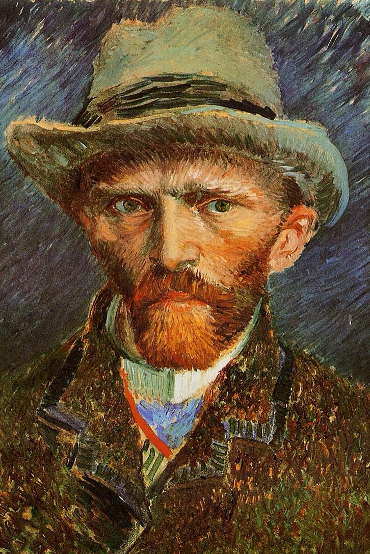 "Автопортрет в фетровой шляпе" Винсент Ван Гог 1887 год (Яндекс.Картинки)