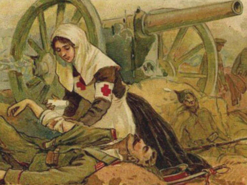 Первые сестры милосердия.