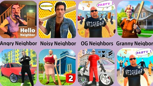 Angry Neighbor,Granny Neighbor,Noisy Neighbor,Bad Granny 2,Russian Crime