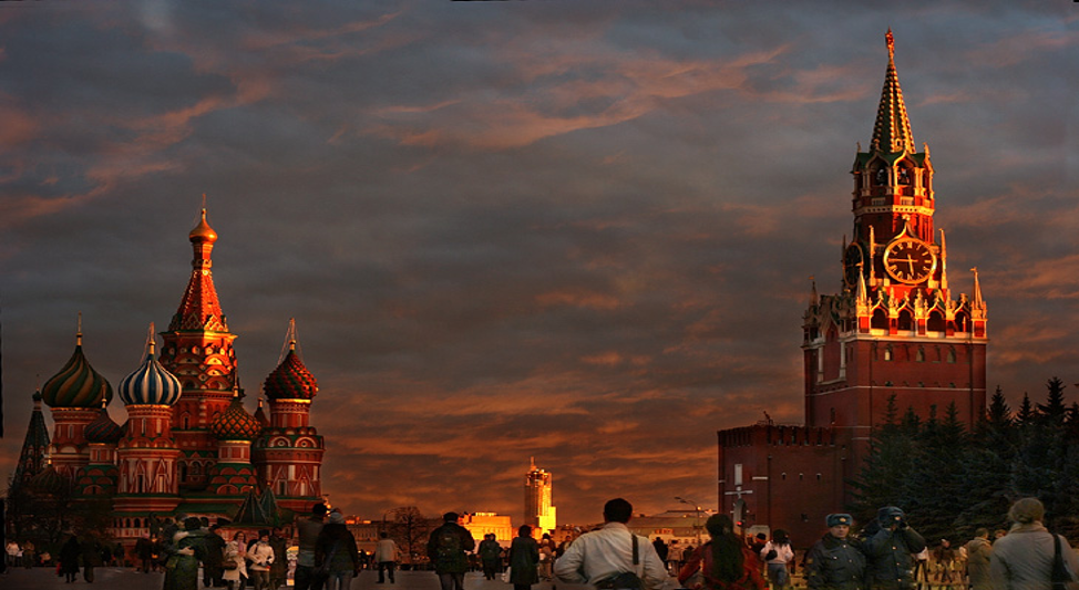 Храм Василия Блаженного Москва закат