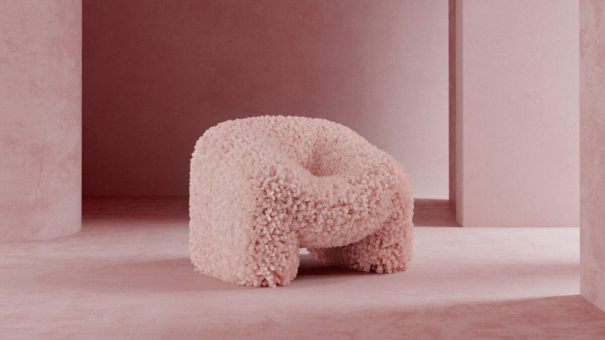 Рендеринг кресла Hortensia. Источник: www.dezeen.com