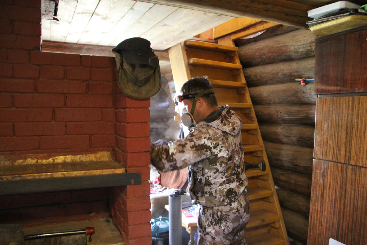 Трубочист приступает к работе