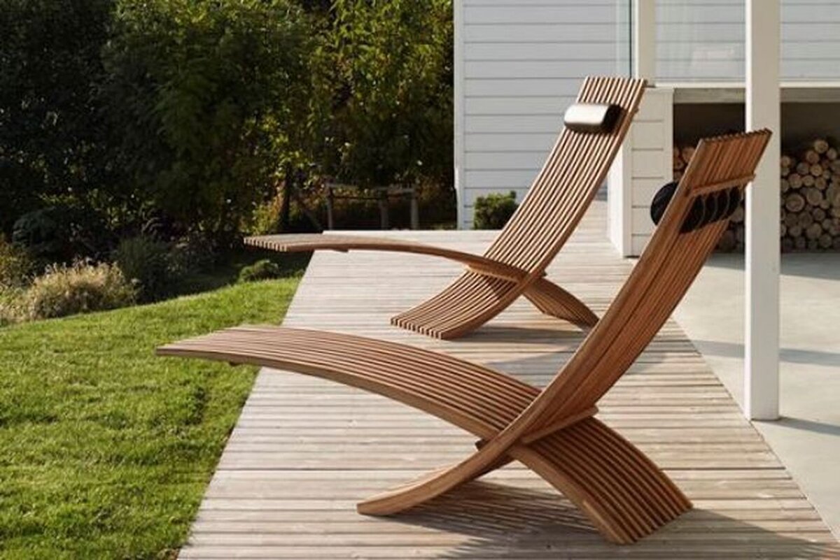 Outdoor chairs. Wooden Chaise Lounge / шезлонг. Шезлонг FSC c012081. Кресло Адирондак Модерн.