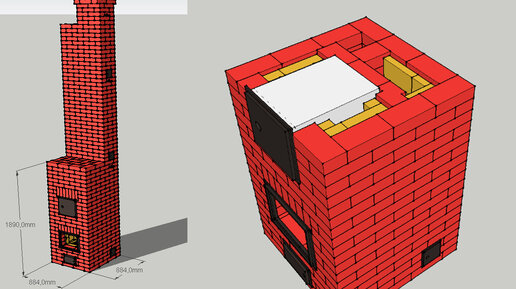 Самый простой вариант строительства печи из кирпича своими руками